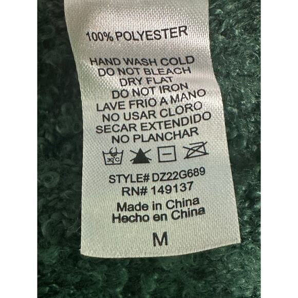 Double Zero green knit long sleeves crop sweater size Medium - Picture 4 of 10